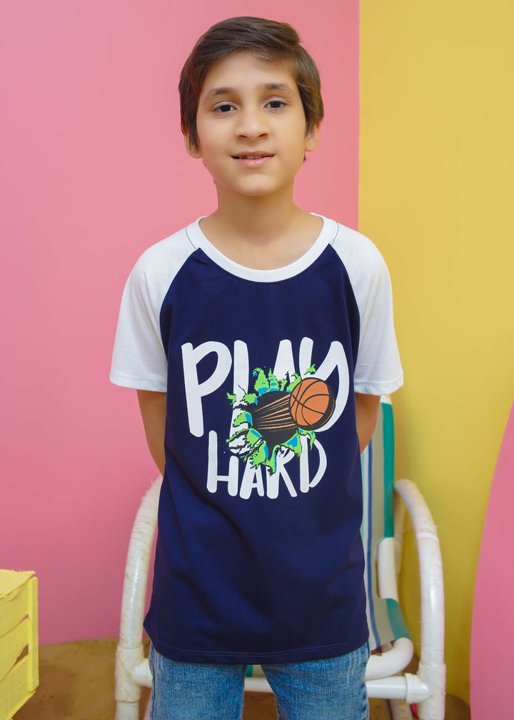 Modest - Basket Ball Graphic Tee - Blue - Jersey - 1 Piece