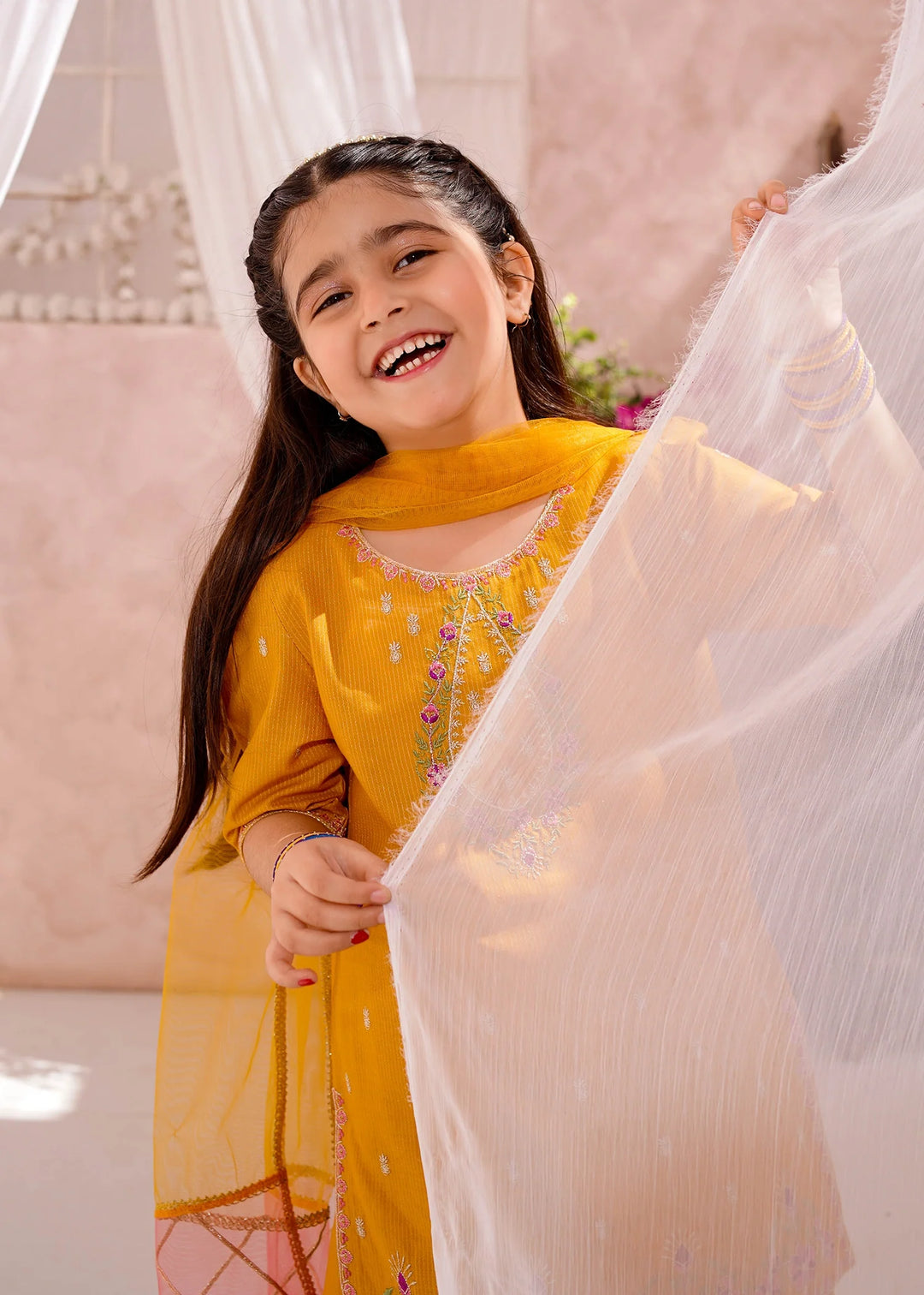 Modest - Cotton Lawn Embroidered Suit For Girl - 3 Piece
