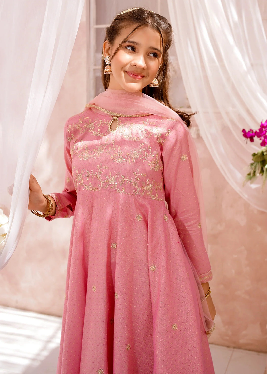 Modest - Cotton Lawn Embroidered Suit For Girl - 3 Piece