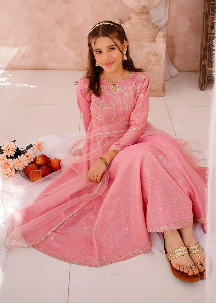 Modest - Cotton Lawn Embroidered Suit For Girl - 3 Piece