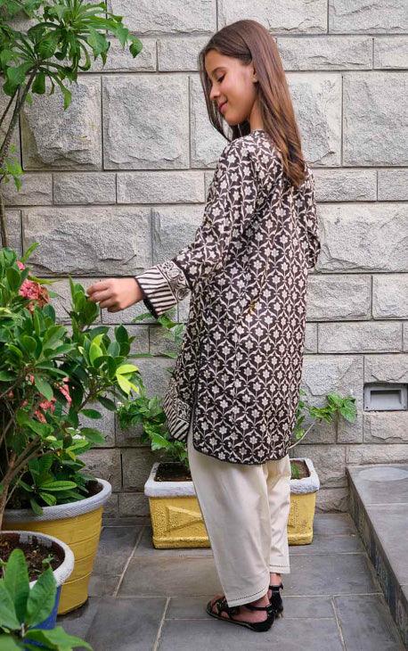Oaks - Soot Lawn Printed Kurti - 1 Piece - Studio by TCS