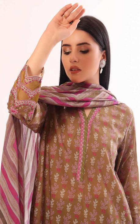 Oaks - Beetle 3 Piece Lawn Printed - Unstitched - Studio by TCS