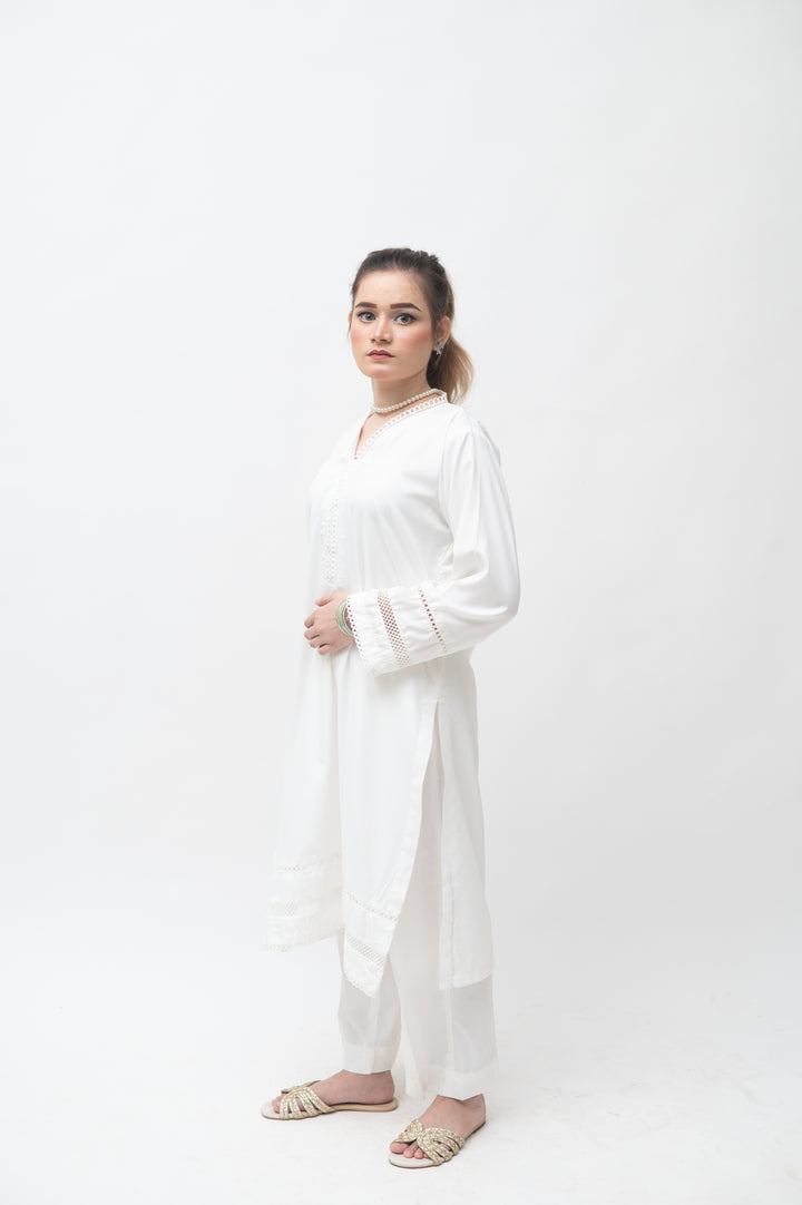Alifyay - White - Blended - 2 Piece