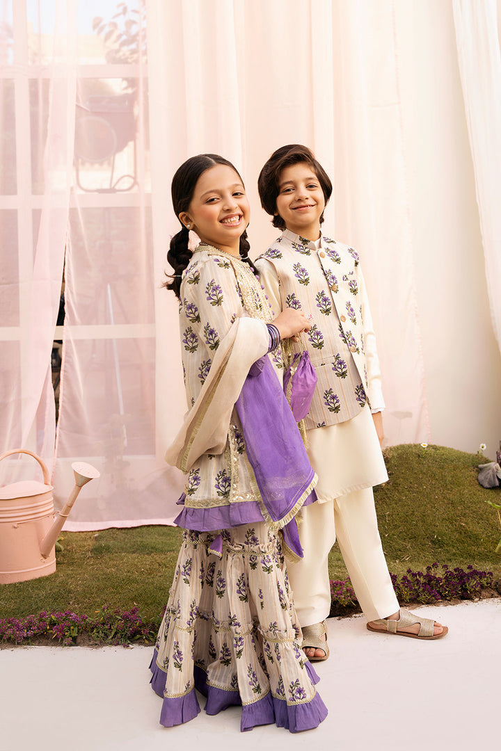 Hummingbirds - Heirloom Paisley Sharara For Girl