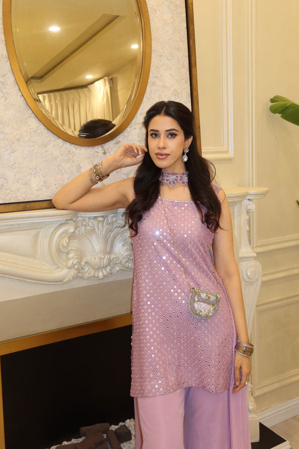 Leon Pooja 3 Piece Suit Purple