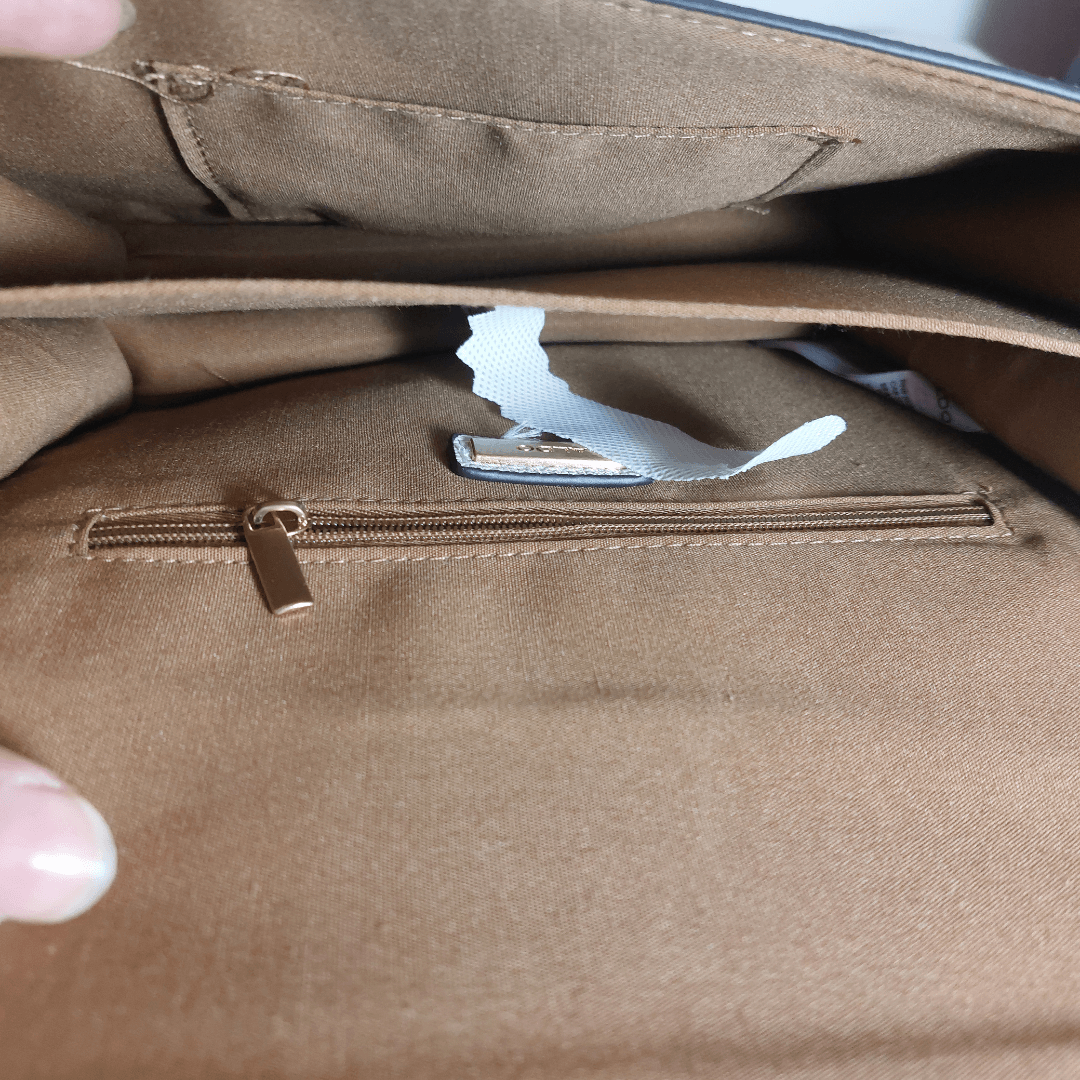 Pre Loved Treasures ALDO Tan Cream Leatherette Weevils Crossbody Studio by TCS