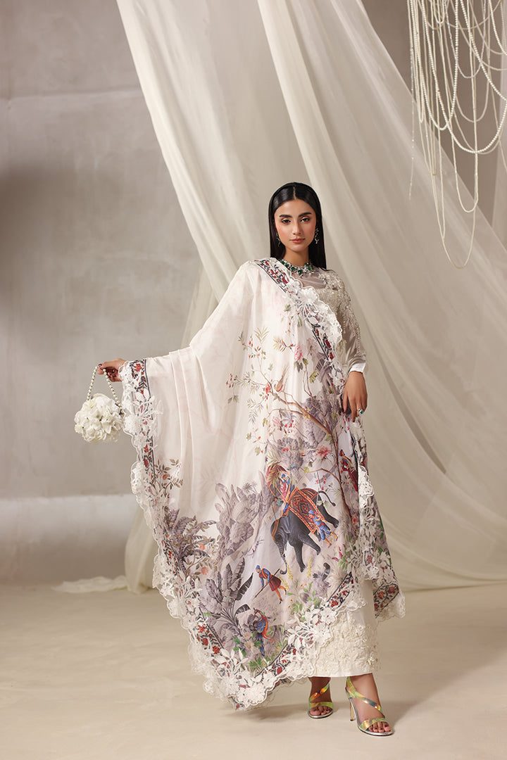 Musferah Saad - Aria Tissue Silk Suit For Women - 3 piece - Studio by TCS
