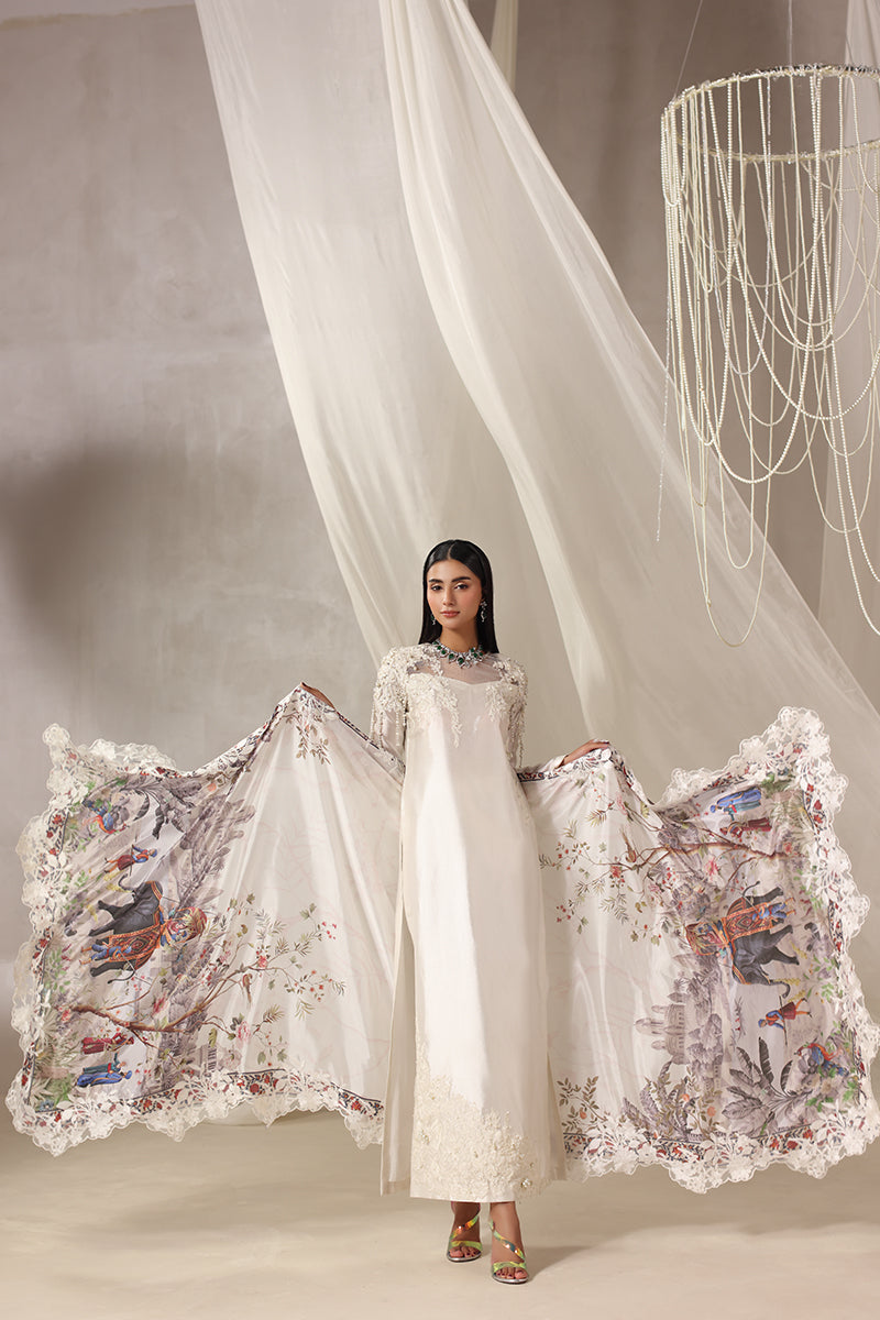 Musferah Saad - Aria Tissue Silk Suit For Women - 3 piece - Studio by TCS
