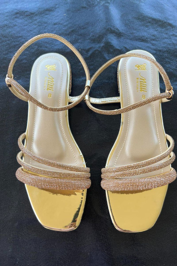 Milli Shoes - Formal Sandals - Golden - 3536