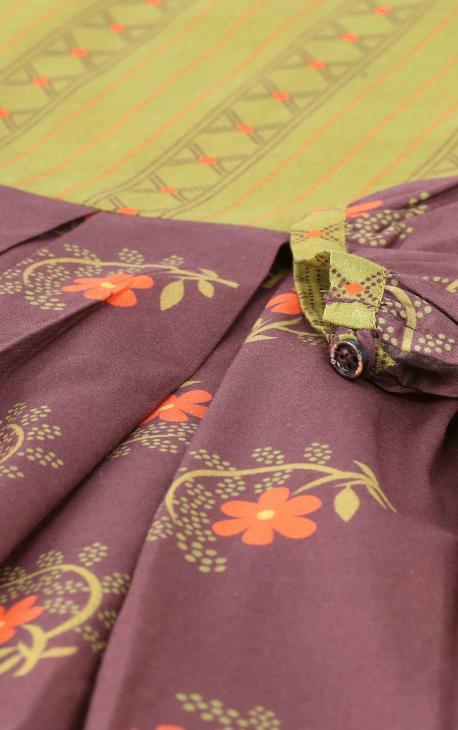Oaks - Brown with Green 2 Piece Printed Cambric - Studio by TCS