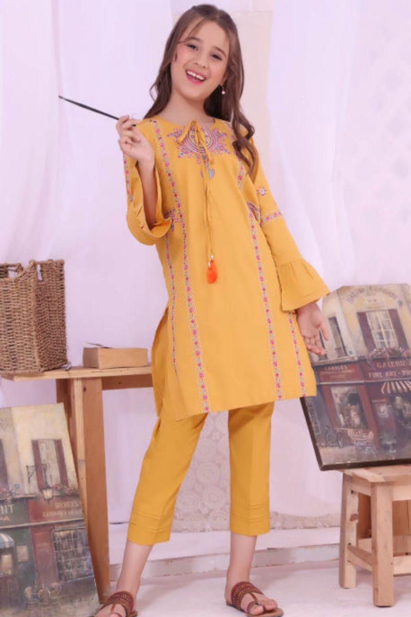 Oaks - Mimosa Lawn Embroidered Kurti - 1 Piece - Studio by TCS