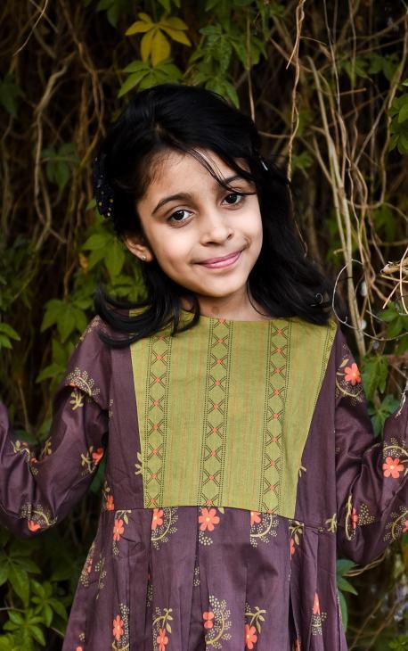 Oaks - Brown with Green 2 Piece Printed Cambric - Studio by TCS