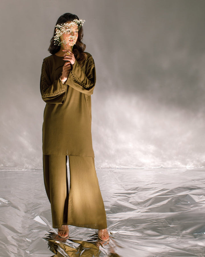 Ombrella - Olive green- Lyra Suit For Women - 2 Piece