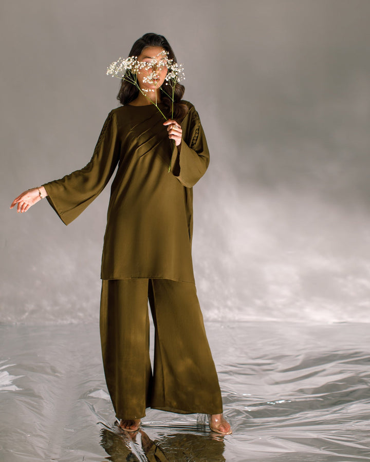 Ombrella - Olive green- Lyra Suit For Women - 2 Piece