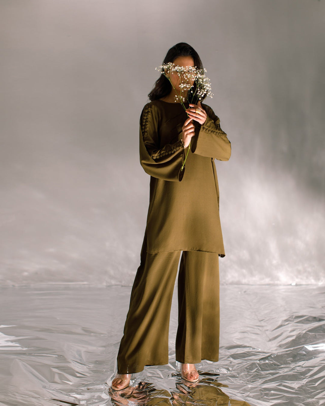 Ombrella - Olive green- Lyra Suit For Women - 2 Piece