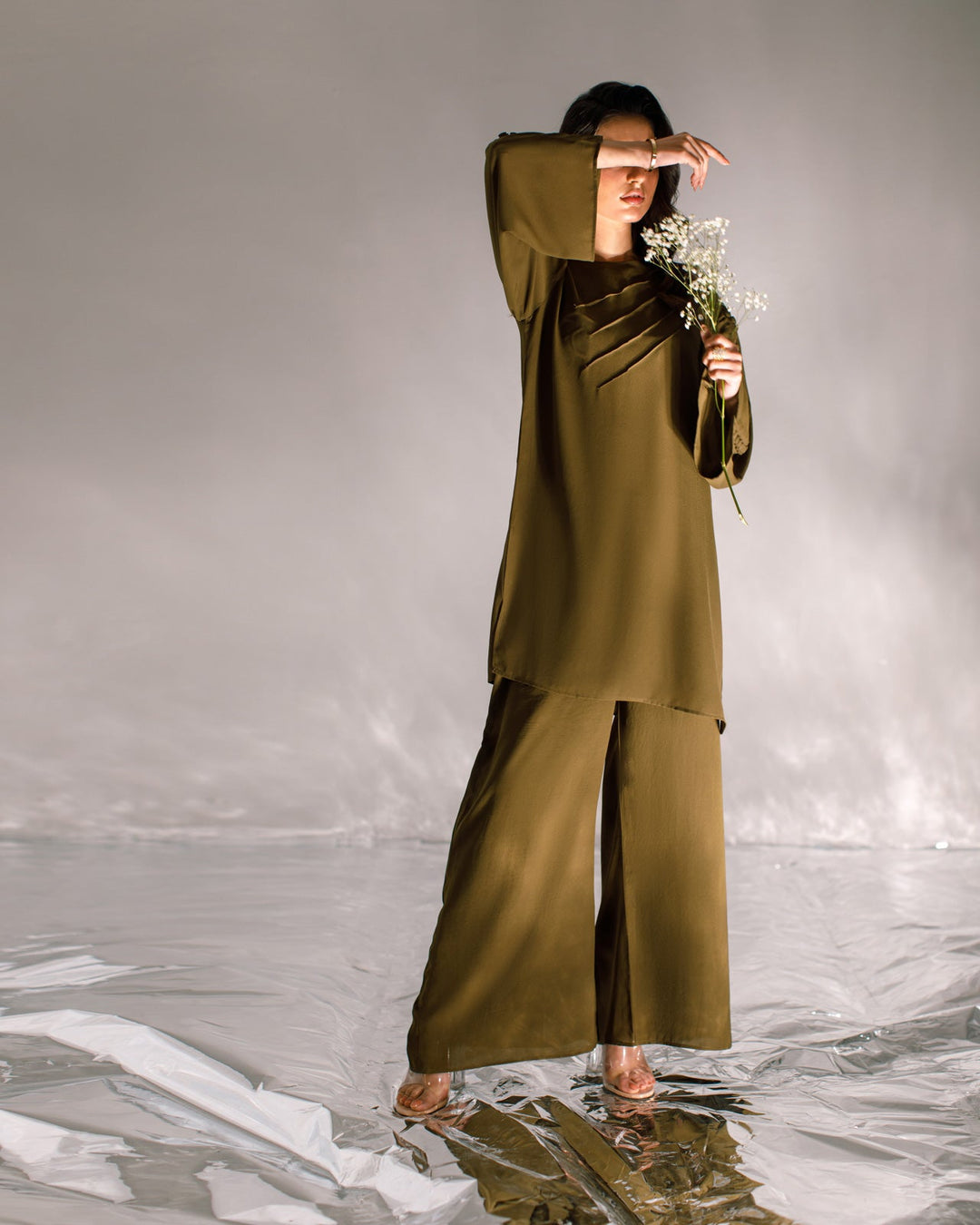 Ombrella - Olive green- Lyra Suit For Women - 2 Piece