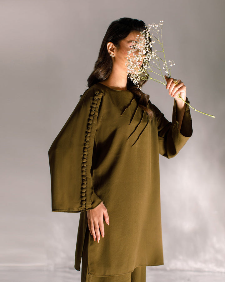 Ombrella - Olive green- Lyra Suit For Women - 2 Piece