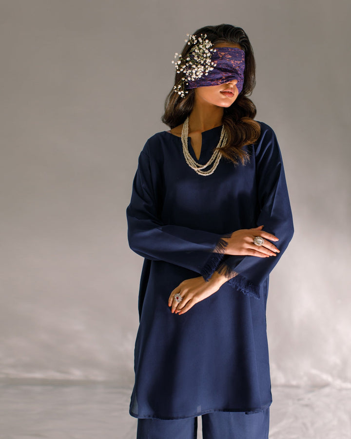 Ombrella - Navy blue- Aylin Suit For Women - 2 Piece