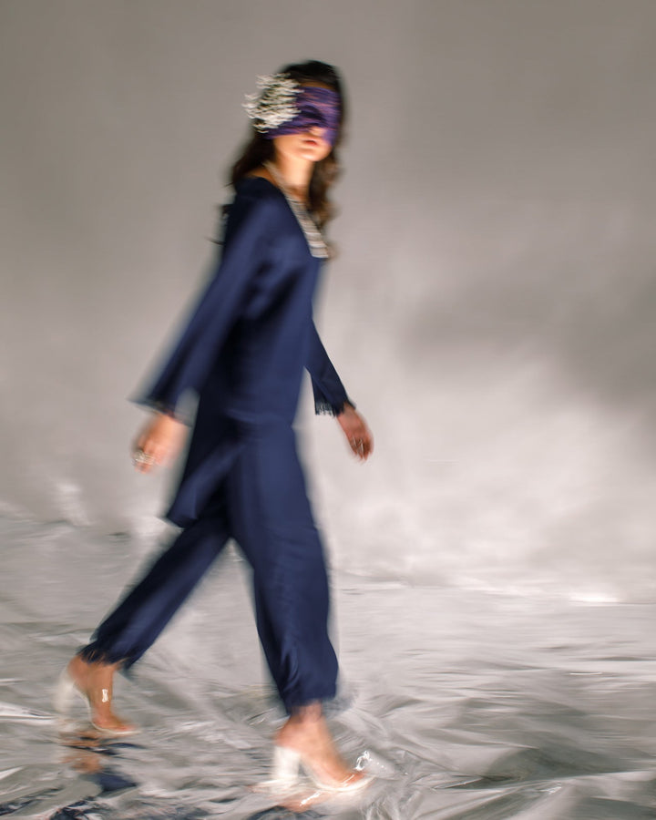 Ombrella - Navy blue- Aylin Suit For Women - 2 Piece