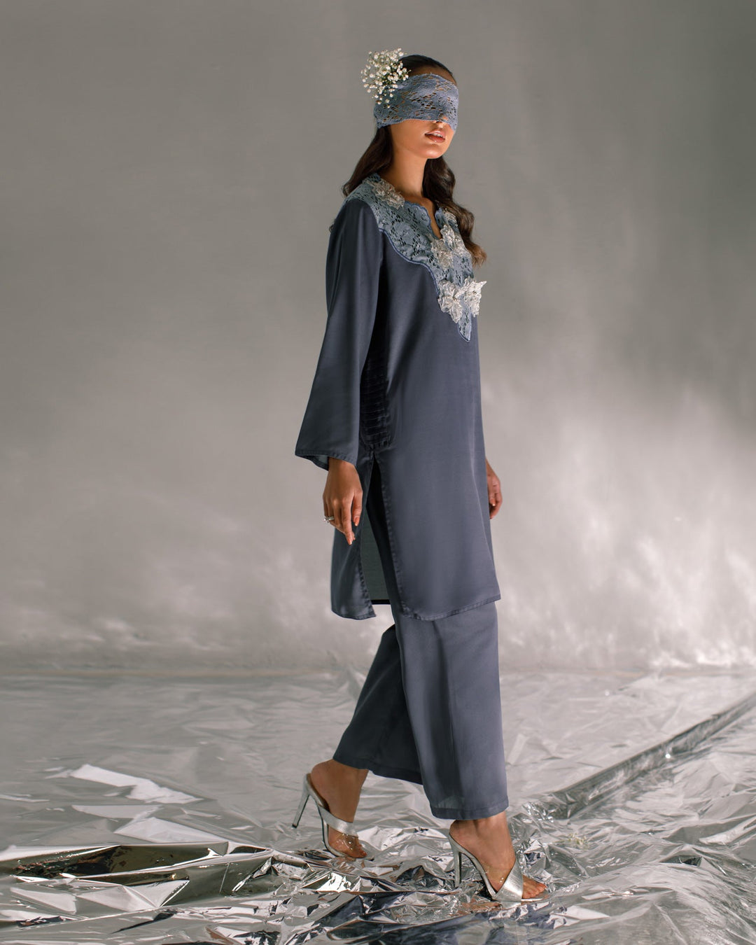 Ombrella - Grey- luna Suit For Women - 2 Piece