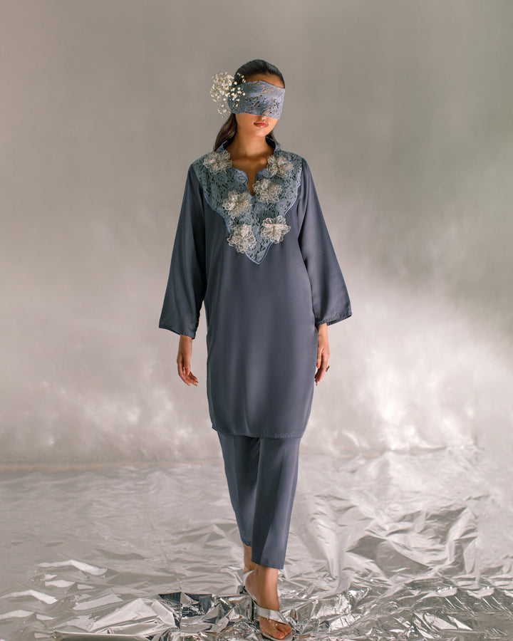 Ombrella - Grey- luna Suit For Women - 2 Piece