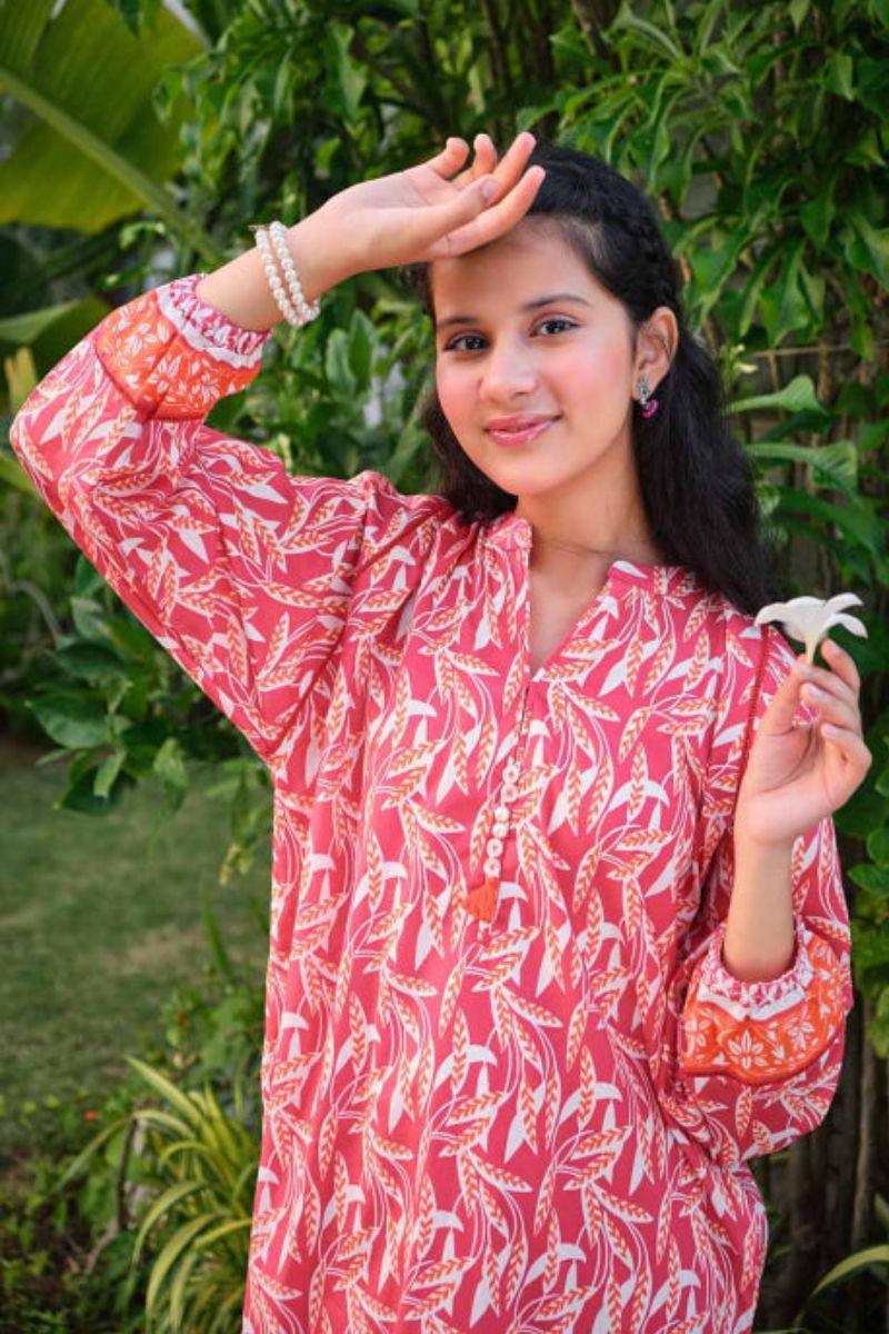Oaks - Raspberry Lawn Printed Kurti - 1 Piece - Studio by TCS