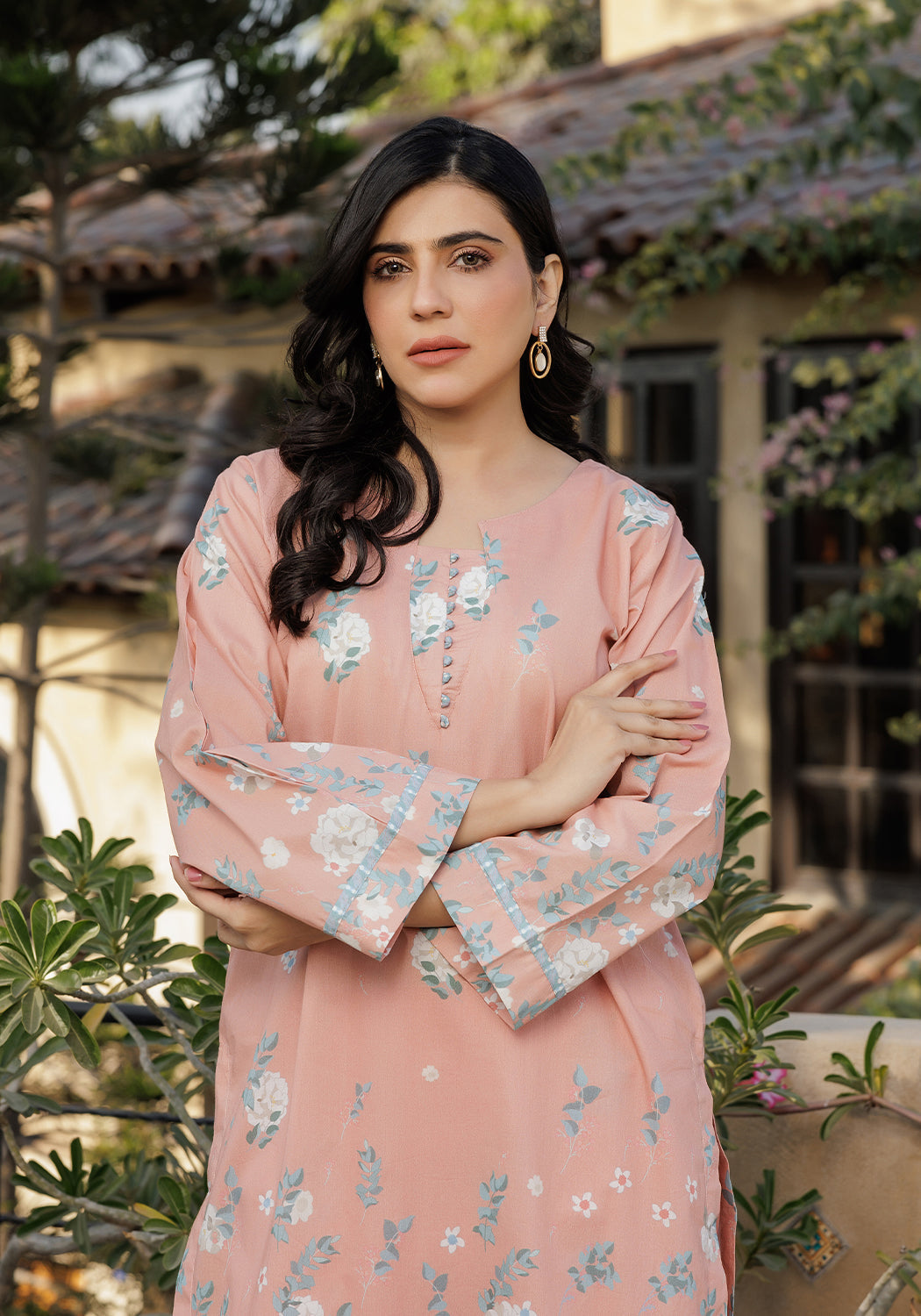 Zarasi - Peach Whisper - Stitched Lawn Suit - 2 Piece
