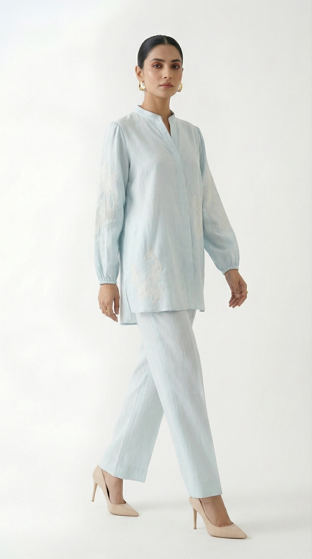 Reema Ahsan - Amora Irish Lawn Suit For Women - Light Blue - 2 Piece - Studio by TCS