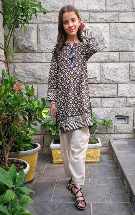 Oaks - Soot Lawn Printed Kurti - 1 Piece - Studio by TCS