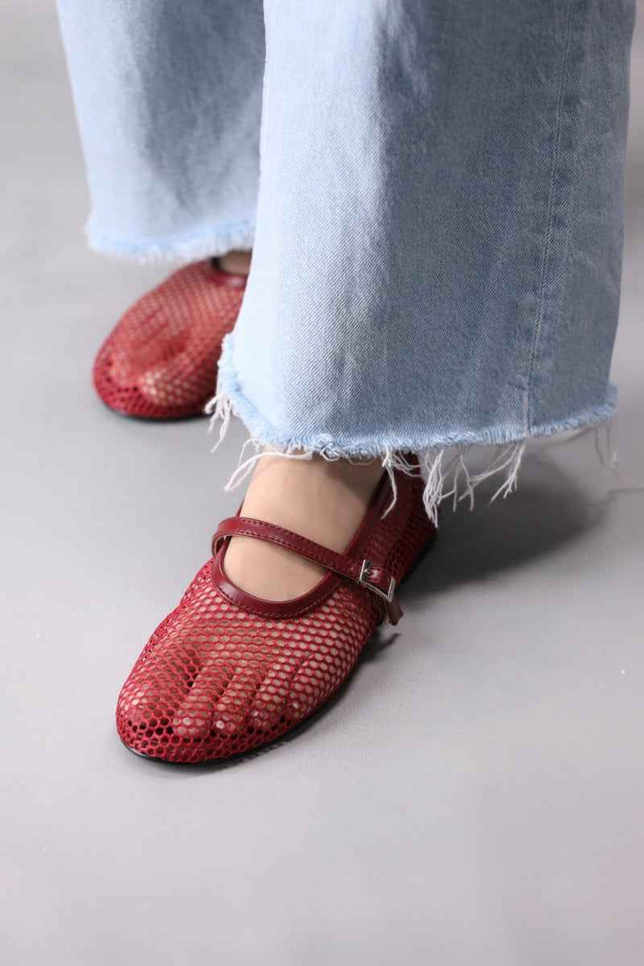 JootiShooti - Crimson Breeze Mesh Mary Jane