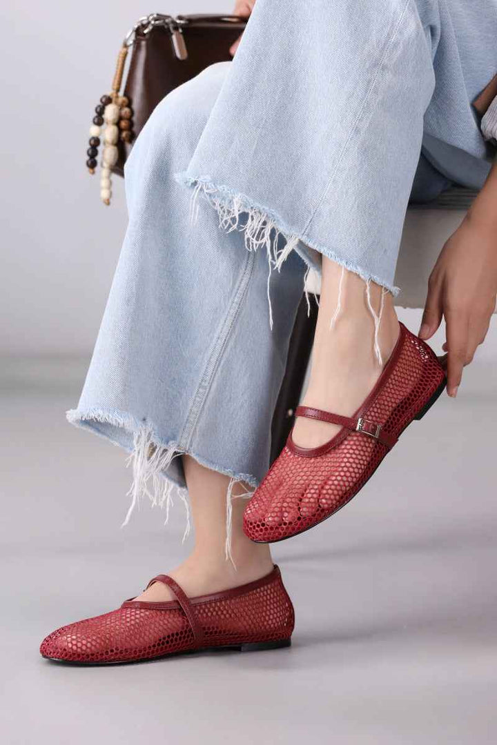 JootiShooti - Crimson Breeze Mesh Mary Jane