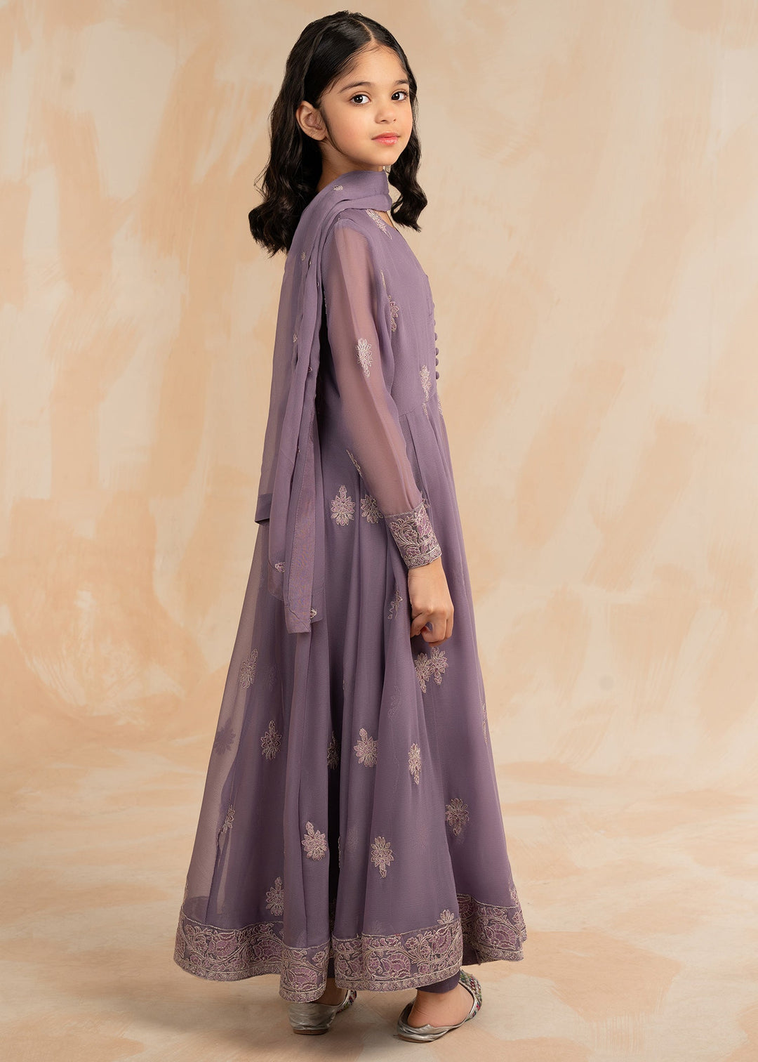 Laleen Phoney Pishwas Purple 3 Piece