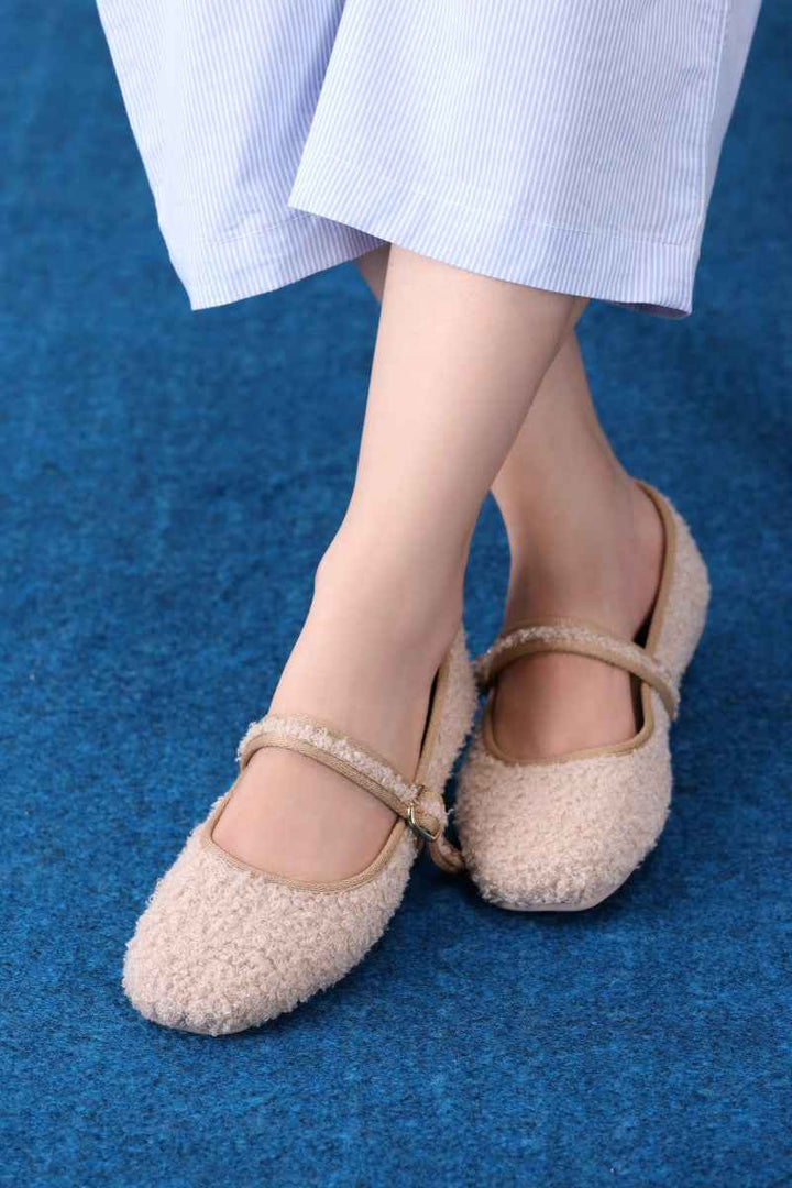 JootiShooti - Rose Quartz Boucle Mary Jane