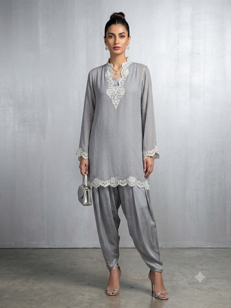 Maheen Khan Moonstone 2 Piece Suit Biege 2 Piece