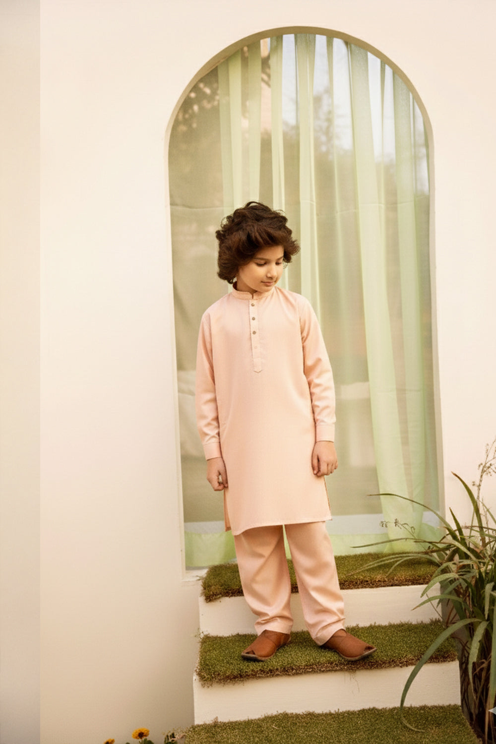 Hummingbirds - Rose Gold Boski Suit 2 Pc For Boy