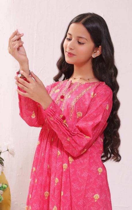 Oaks - Fuchsia Lawn Printed Kurti - 1 Piece - Studio by TCS