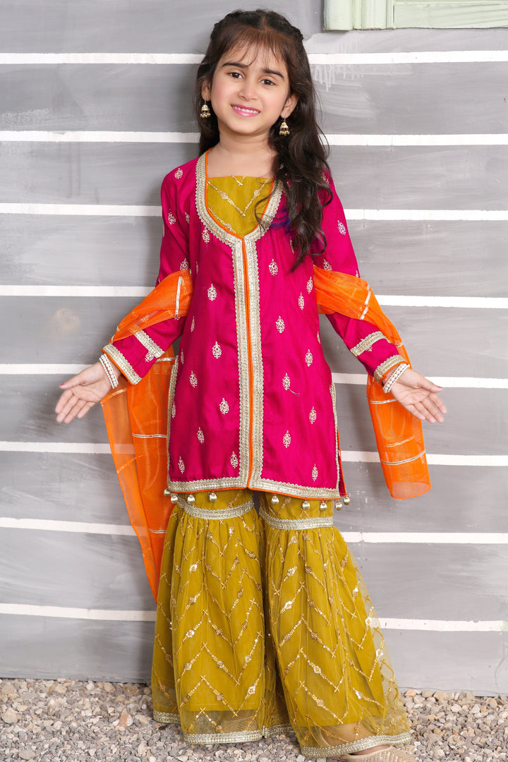 Modest - Mushq - Rawsilk - Hot Pink - 3 Piece