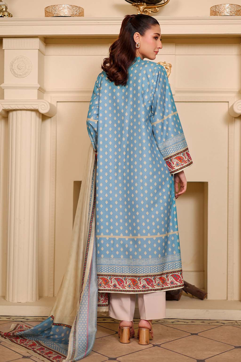 Adwears - Negin Shrug - Aqua Blue - 3 Piece