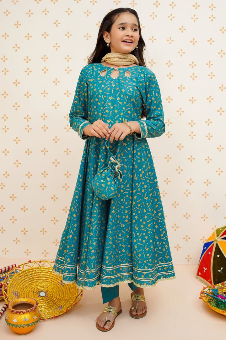 Modest - Rang-e-Falak - Blue - cotton - 3 Piece