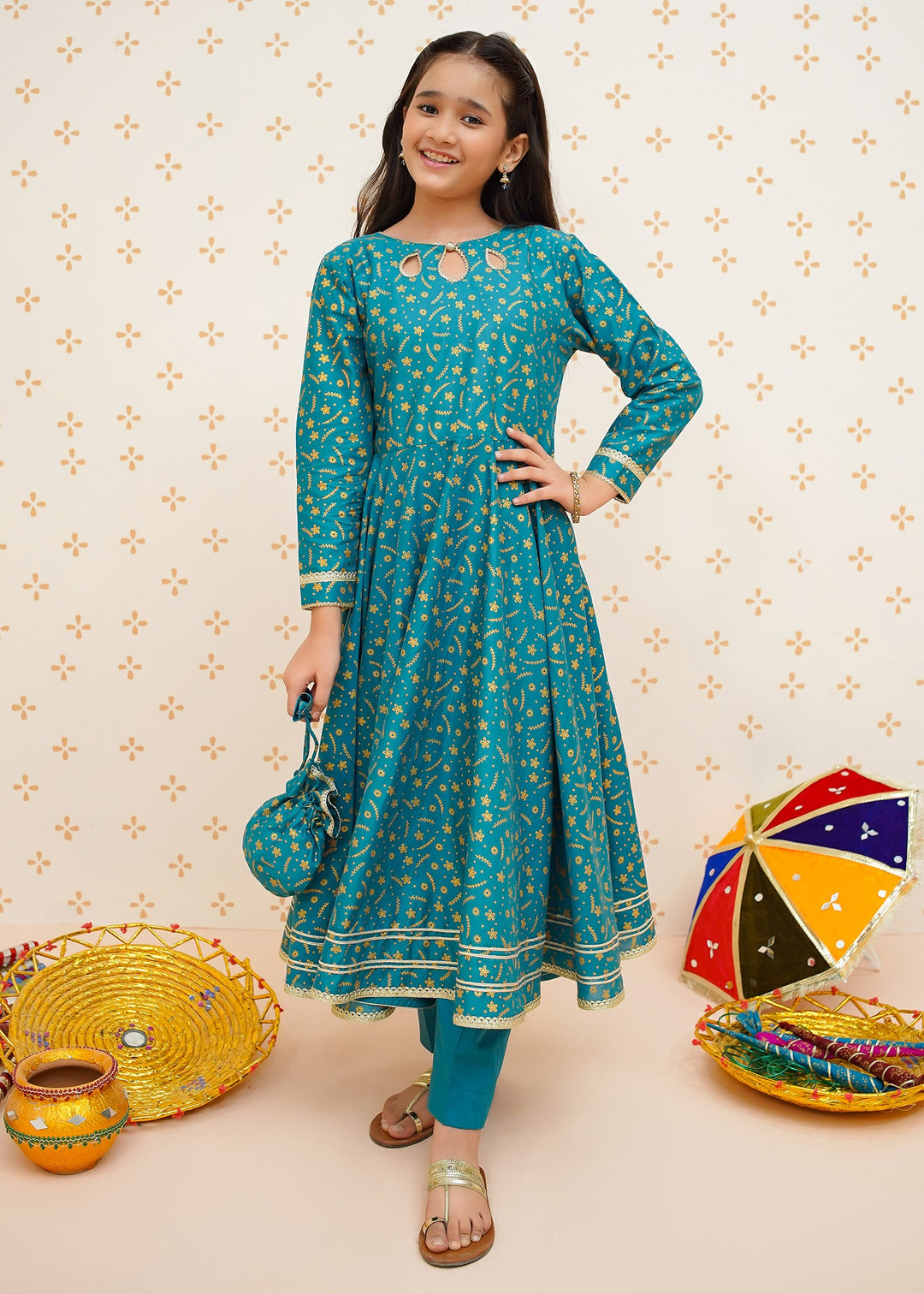Modest - Rang-e-Falak - Blue - cotton - 3 Piece