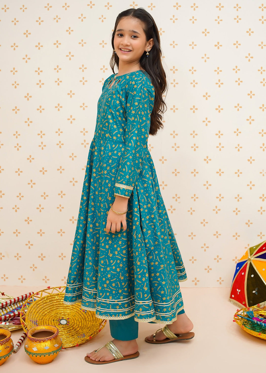 Modest - Rang-e-Falak - Blue - cotton - 3 Piece