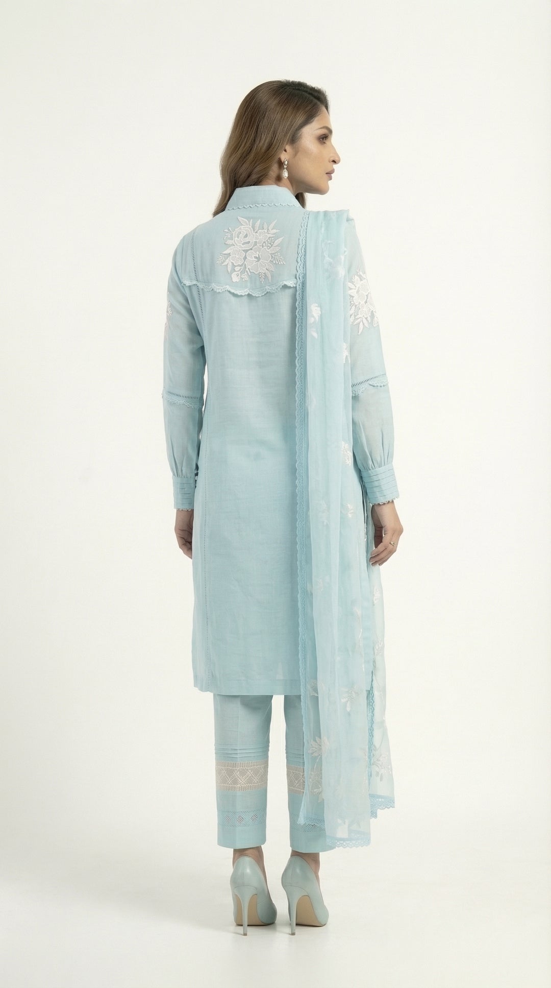 Reema Ahsan - Lumi Cora Cotton Suit For Women - Blue - 3 Piece - Studio by TCS