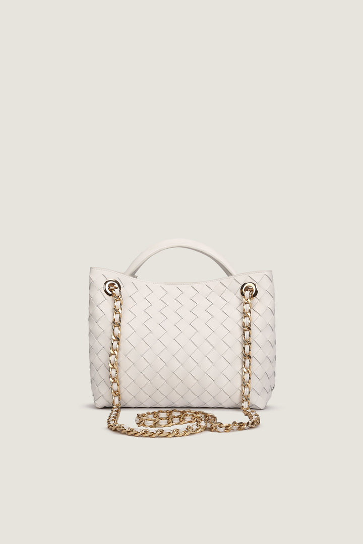 Novado Small Andiamo With Golden Chain - White