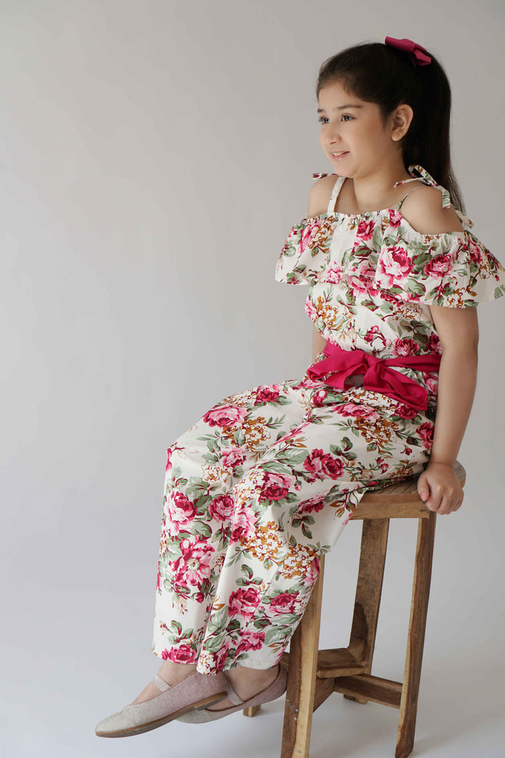 Hummingbirdspk - Magenta Rose Jumpsuit 1 Piece