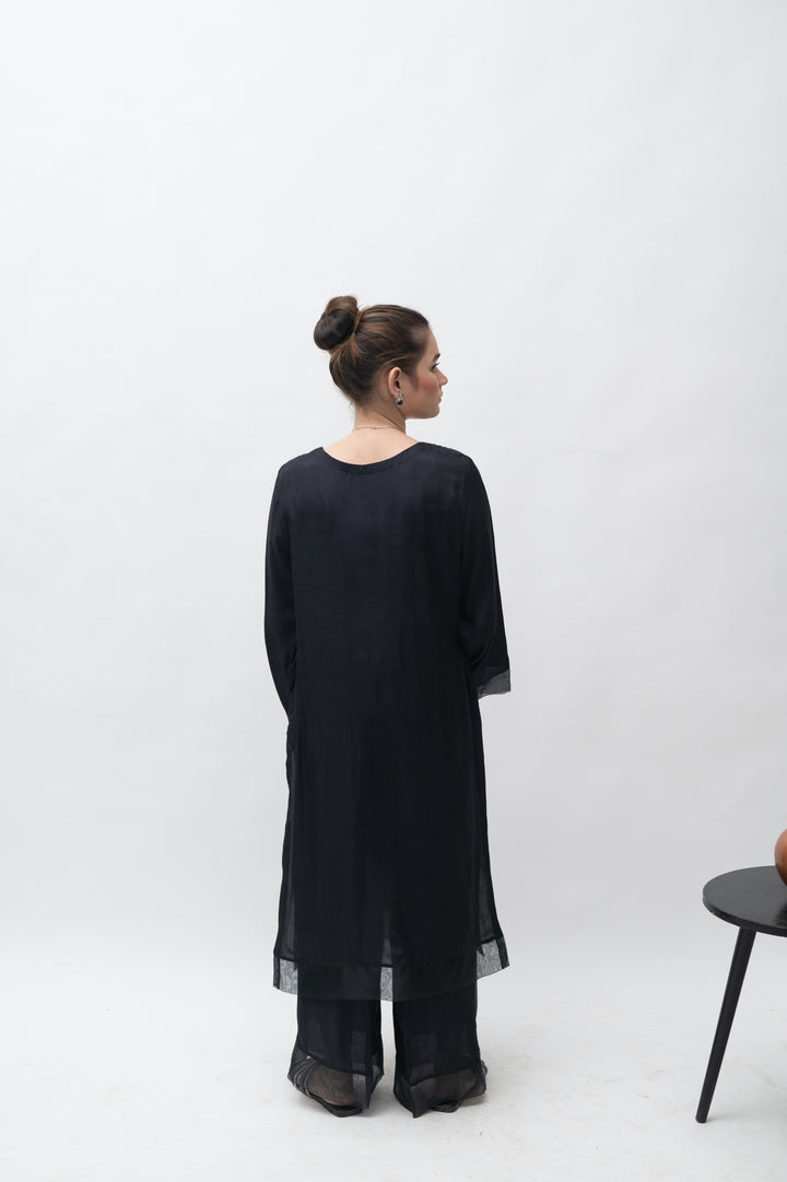 Alifyay - Black - Cotton Silk - 3 Piece