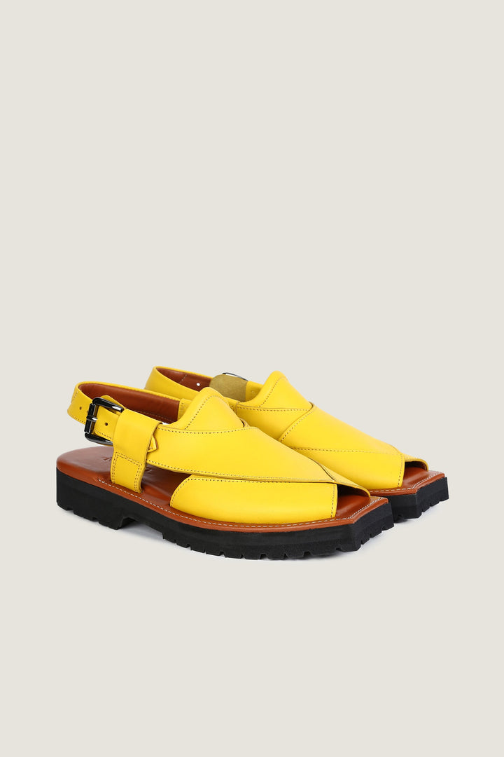 Navado - Kaptaan Chappal Yellow For Men