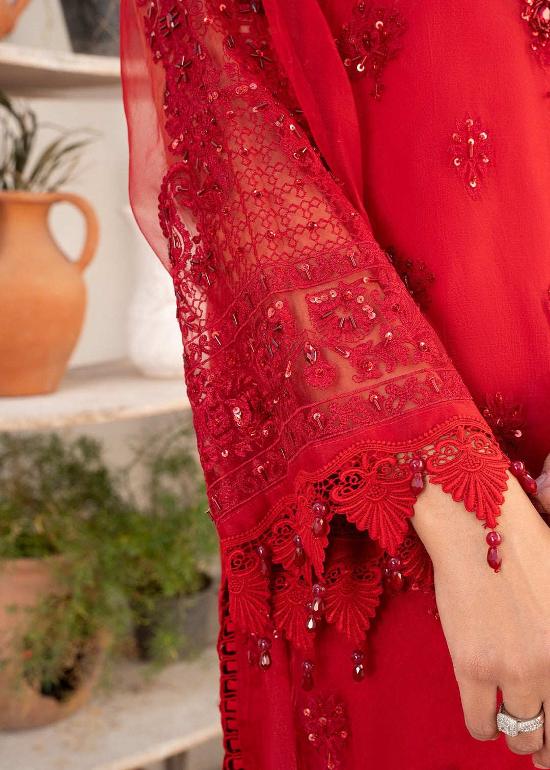 Laleen Divine 3 Piece Suit Red