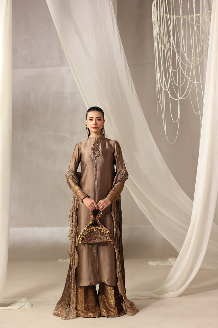 Musferah Saad - Brûlée Tissue Silk Suit For Women - 3 piece - Studio by TCS