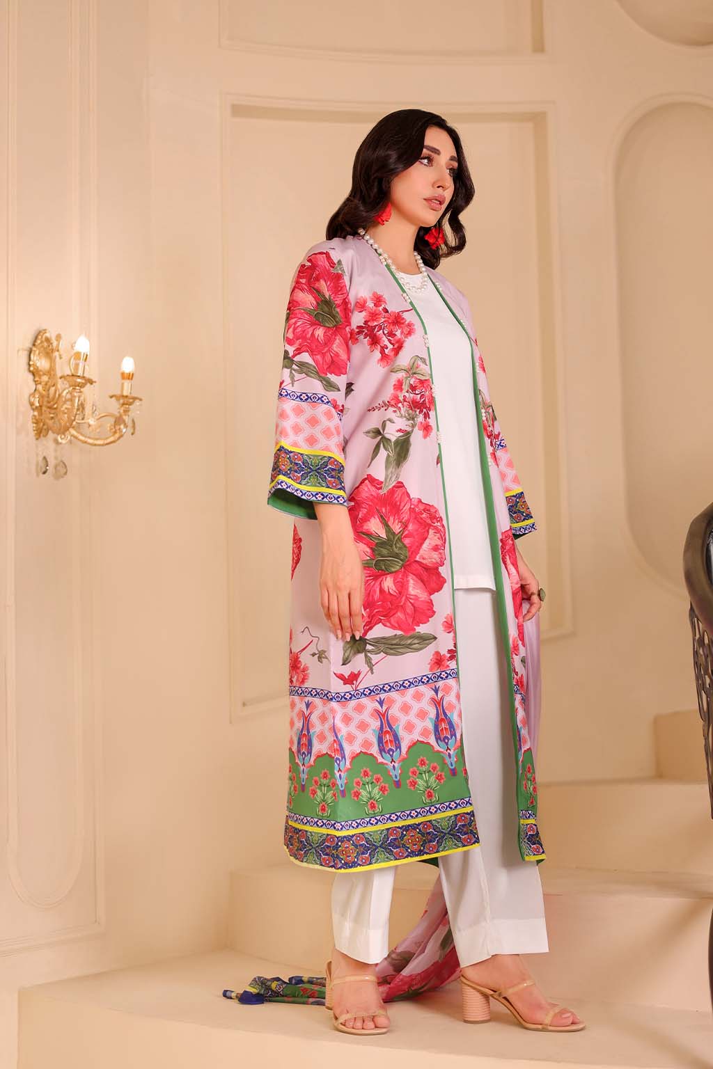 Adwears - Azalea Shrug - Floral - 3 Piece