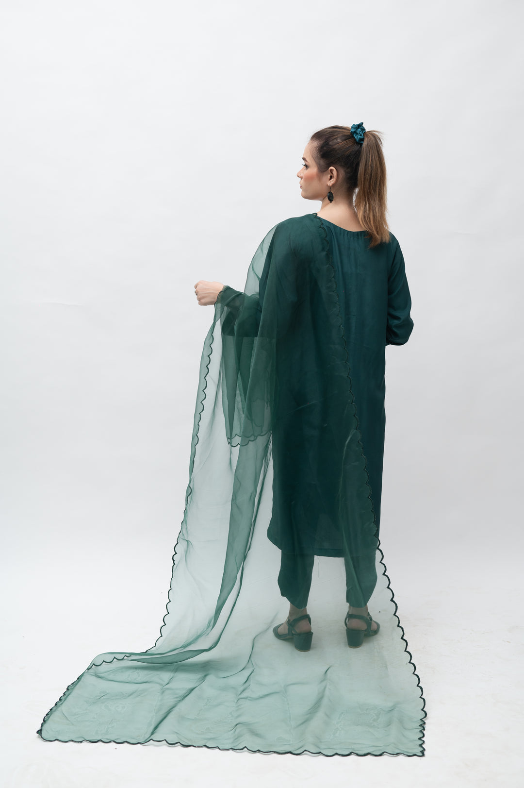 Alifyay - Green - Crepe - 3 Piece